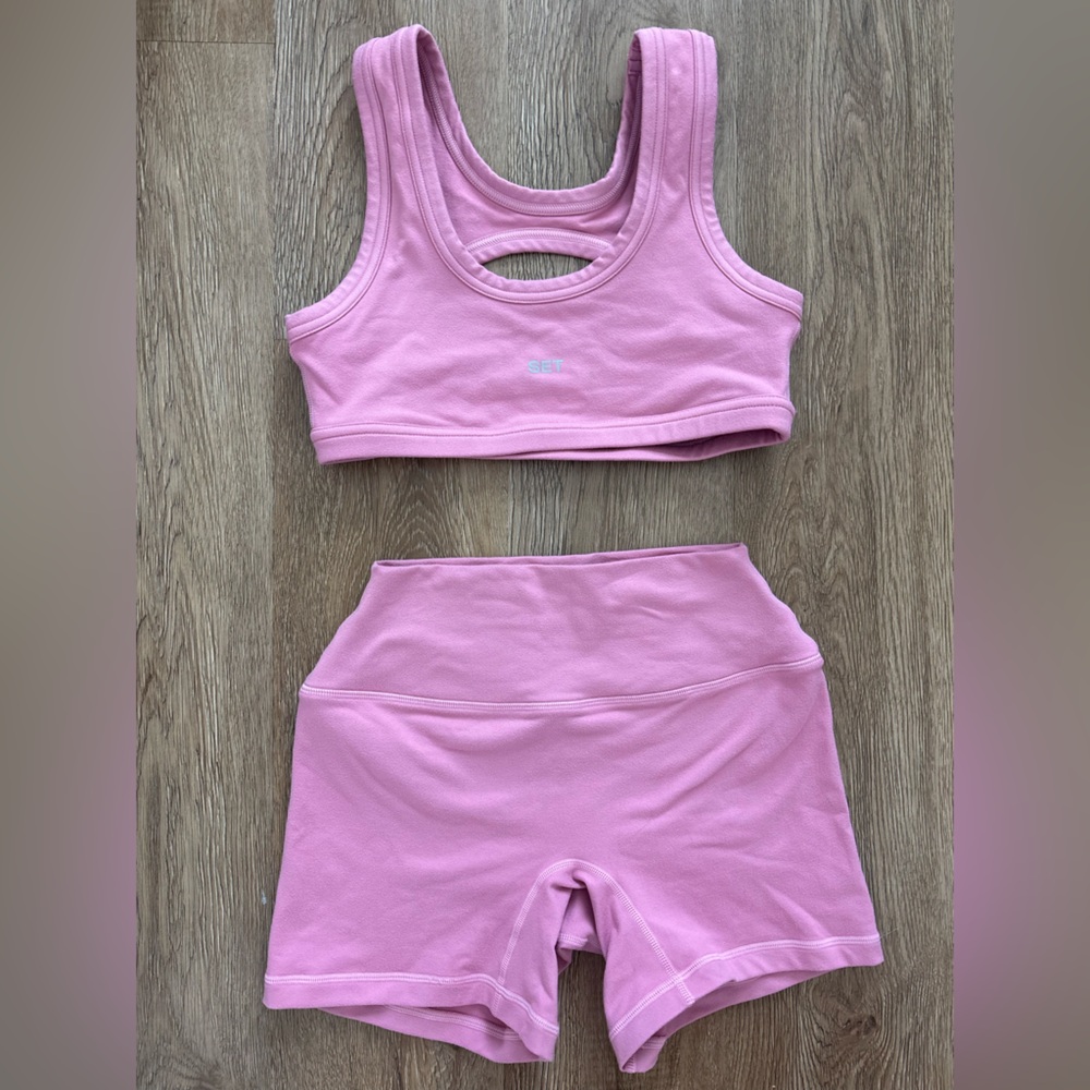 SET ACTIVE Pink Activewear Set